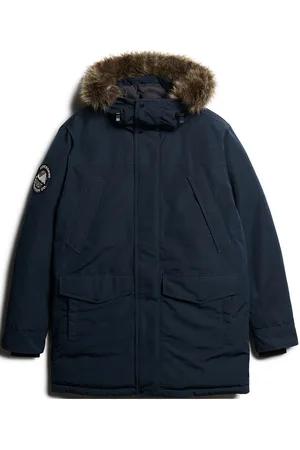 Superdry Everest Faux Fur Parka Jacket Parka Jakke Navy