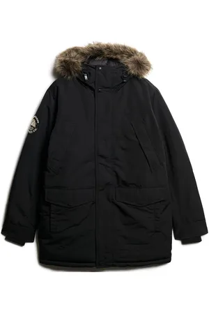 Superdry Everest Faux Fur Parka Jacket Parka Jakke Black