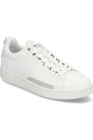 Replay Smash Base Green Low-top Sneakers White
