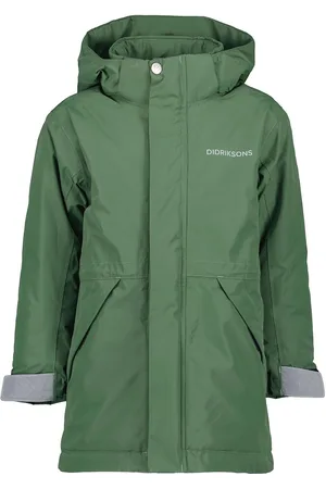 Didriksons Tundran Kids Parkas Parka Jakke Green