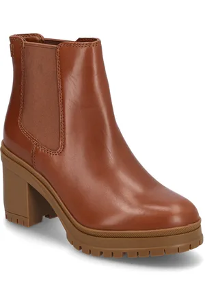 Ralph Lauren Cailie Leather Bootie Shoes Boots Ankle Boots Ankle Boots With Heel Brown