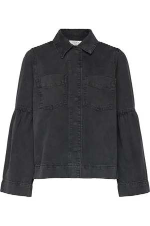Norr Hannali Ls Denim Jacket Jakke Denimjakke Black