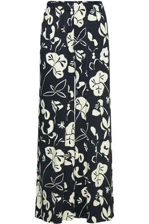 Marimekko Eranto Nokturno Bottoms Trousers Wide Leg Black