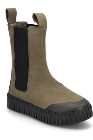 Ilse Jacobsen Long Chelsea Boots Shoes Chelsea Boots Khaki Green