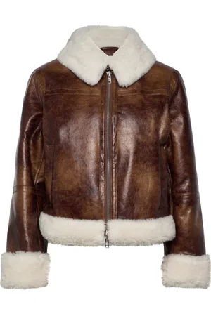 Stand Studio Lorelle Jacket Læderjakke Skindjakke Brown