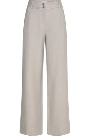Fiveunits Sophiafv Bottoms Trousers Wide Leg Silver