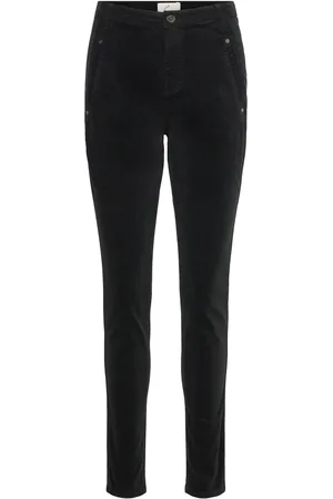 Fiveunits Joliefv Pure Bottoms Trousers Slim Fit Trousers Black