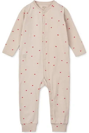 Liewood Birk Printed Pyjamas Jumpsuit Pyjamas Sie Jumpsuit Cream