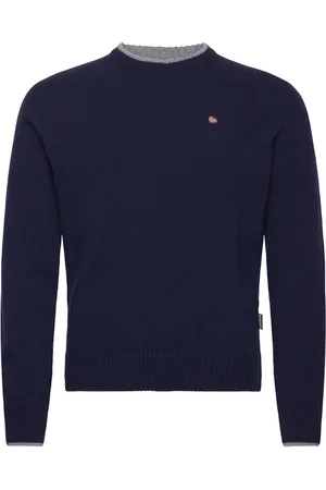 Napapijri Dain Crew Neck Jumper Tops Knitwear Round Necks Blue