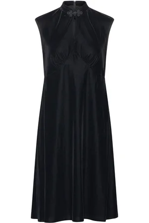 Ralph Lauren Velvet Cap-Sleeve Dress Kort Kjole Black