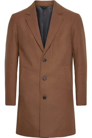 JACK & JONES Jjeharrison Wool Coat Sn Uldfrakke Frakke Brown Jack & J S