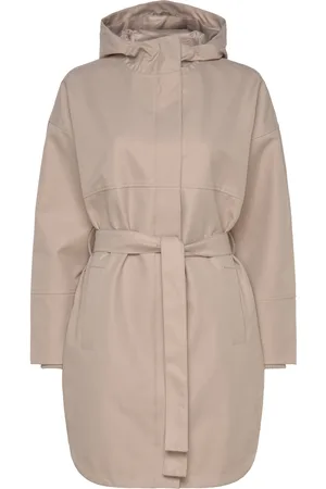 Freequent Fqstorm-Ja-Belt Outerwear Parka Coats Beige