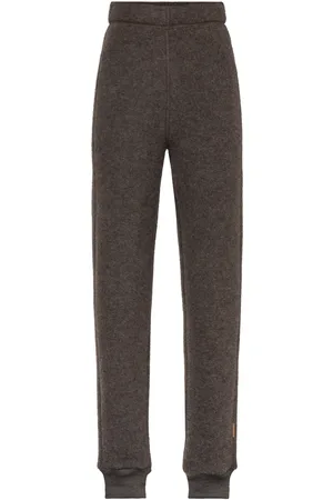 Mikk-Line Wool Pants Bottoms Sweatpants Brown