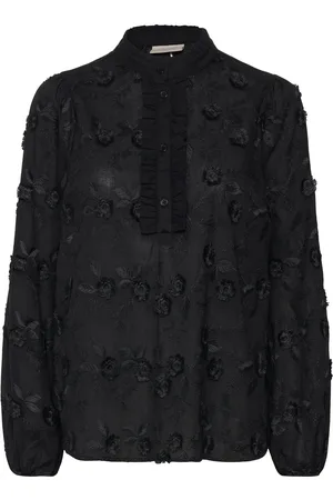 Freequent Fqdarana-Blouse Tops Blouses Long-sleeved Black