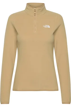 The North Face W 100 Glacier 1/4 Zip - Eu Sport Sweatshirts & Hoodies Fleeces & Midlayers Beige