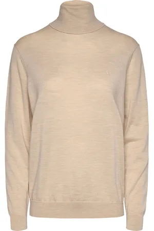 Ralph Lauren Wool Turtleneck Sweater Tops Knitwear Turtleneck Cream
