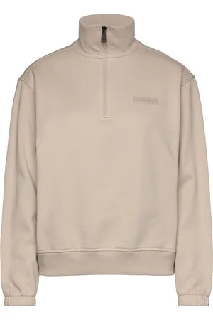 Napapijri Bisez Half-Zip Sweatshirt Tops Sweatshirts & Hoodies Sweatshirts Beige