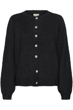 Freequent Fqlouisa-Cardigan Tops Knitwear Cardigans Black