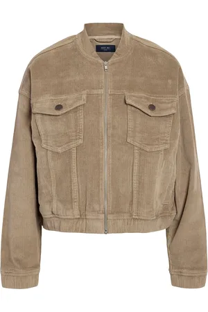Noisy May Nmcord Jade L/S Bomber Corduroy Jacket Bomberjakke Beige