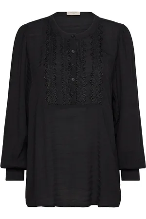 Freequent Fqshu-Blouse Tops Blouses Long-sleeved Black