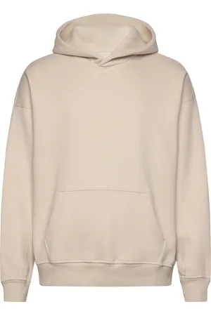 Abercrombie & Fitch Anf Mens Sweatshirts Tops Sweatshirts & Hoodies Hoodies Cream