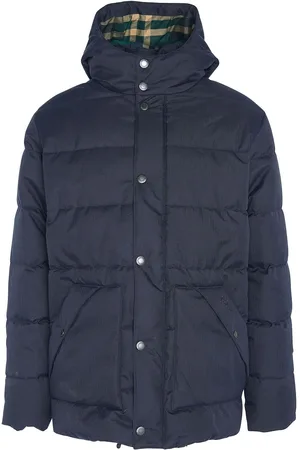 Barbour Brampton Puffe Parka Jakke Navy