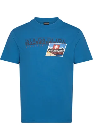 Napapijri Portalet Short Sleeve T-Shirt Tops T-Kortærmet Skjorte Blue