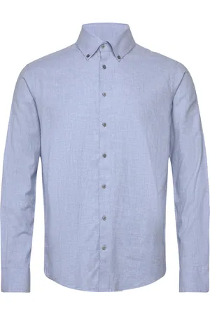 Bruun & Stengade Bs Muriel Casual Modern Fit Shirt Tops Shirts Casual Blue