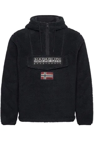 Napapijri Burgee Curly Fleece Tops Sweatshirts & Hoodies Fleeces & Midlayers Black