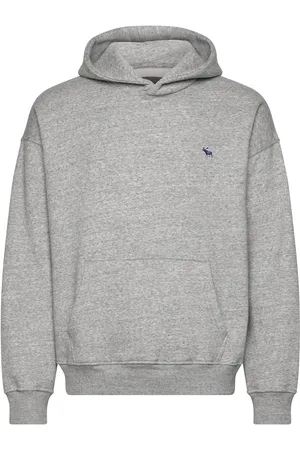 Abercrombie & Fitch Anf Mens Sweatshirts Tops Sweatshirts & Hoodies Hoodies Grey