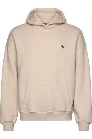 Abercrombie & Fitch Anf Mens Sweatshirts Tops Sweatshirts & Hoodies Hoodies Beige