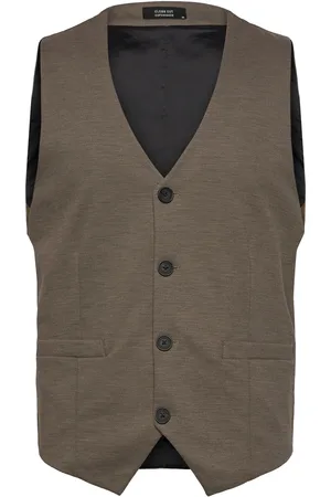 Clean Cut Brendon Jersey Waistcoat Habitvest Brown