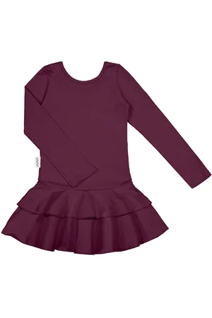 Gugguu Frilla Dress Dresses & Skirts Dresses Casual Dresses Long-sleeved Casual Dresses Burgundy