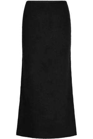 Gina Tricot Knittted Maxi Skirt Skirts Knee-length & Midi Skirts Black