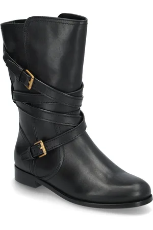 Ralph Lauren Burnished Calf-Briannah-Bo-Mbo Shoes Boots Ankle Boots Ankle Boots Flat Heel Black