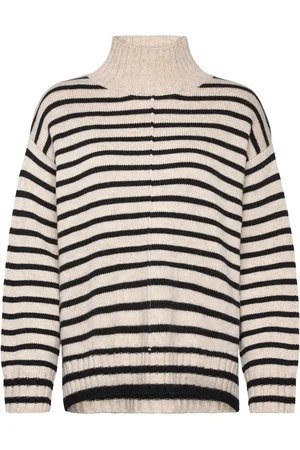 Part Two Lilyepw Pu Tops Knitwear Turtleneck Beige
