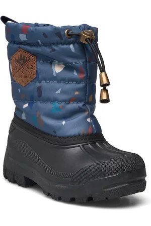 Mikk-Line Winter Boot Aop Vinterstøvler Pull On Blue