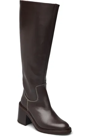 ANGULUS Boots - Block Heel Lange Støvler Brown