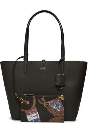 Ralph Lauren Faux-Leather Reversible Tote Bag Shopper Taske Black
