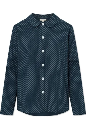 Studio Feder Petra Shirt - Cotton Tops Shirts Long-sleeved Blue