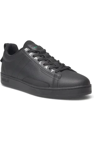Replay Smash Base Green Low-top Sneakers Black