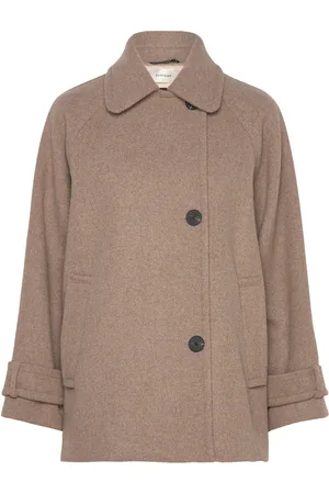 INWEAR Thoraiw Minona Coat Uldfrakke Frakke Brown