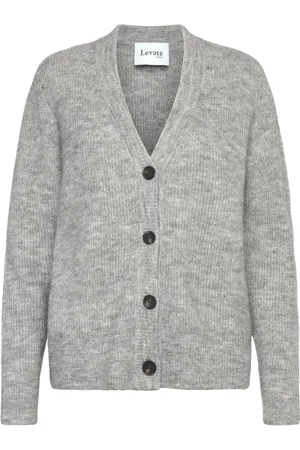 Levete Room Lr-Felix Tops Knitwear Cardigans Grey