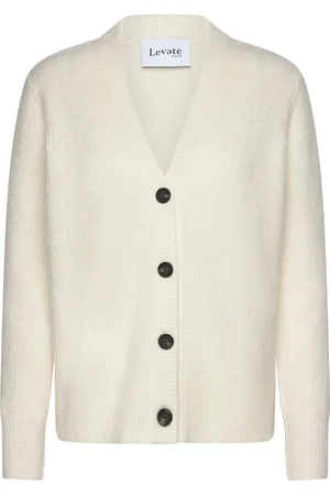 Levete Room Lr-Felix Tops Knitwear Cardigans White