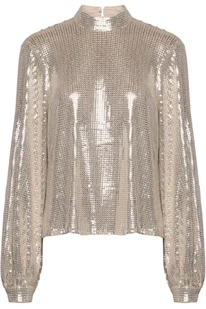 Twist & tango Maia Sequin Blouse Tops Blouses Long-sleeved Gold