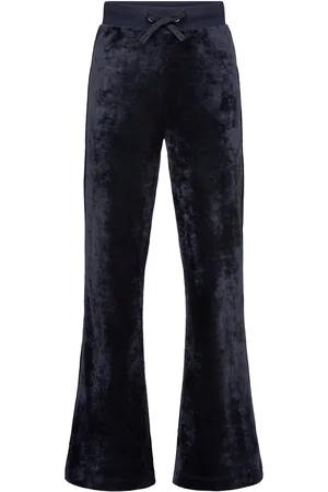 GANT Straight Leg Velour Pants Bottoms Sweatpants Navy