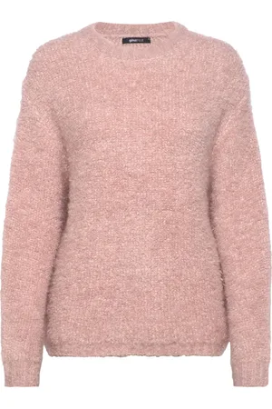 Gina Tricot Boucle Knitted Sweater Tops Knitwear Jumpers Pink