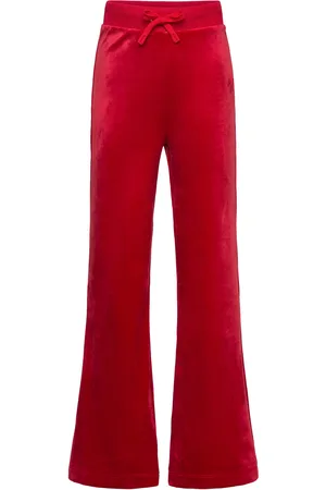 GANT Straight Leg Velour Pants Bottoms Sweatpants Red