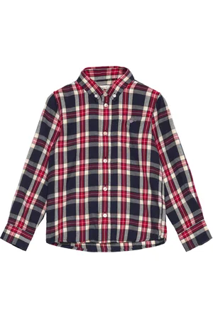 GANT Checked Flannel Bd Shirt Tops Shirts Long-sleeved Shirts Red