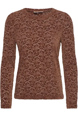 Freequent Fqlya-Blouse Tops Blouses Long-sleeved Brown